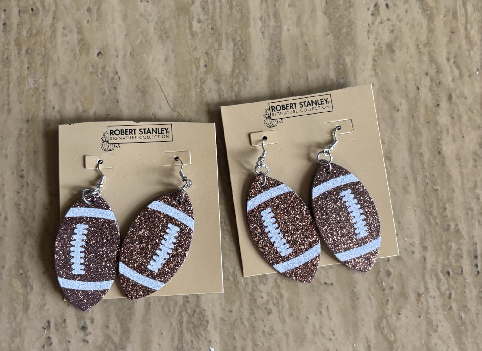 Football Dangle Earrings Game Day