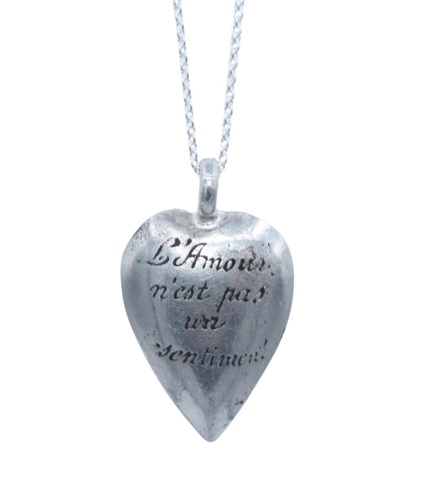 10th Anniversary 100% Pure Tin Pendant French Heart Gift UK