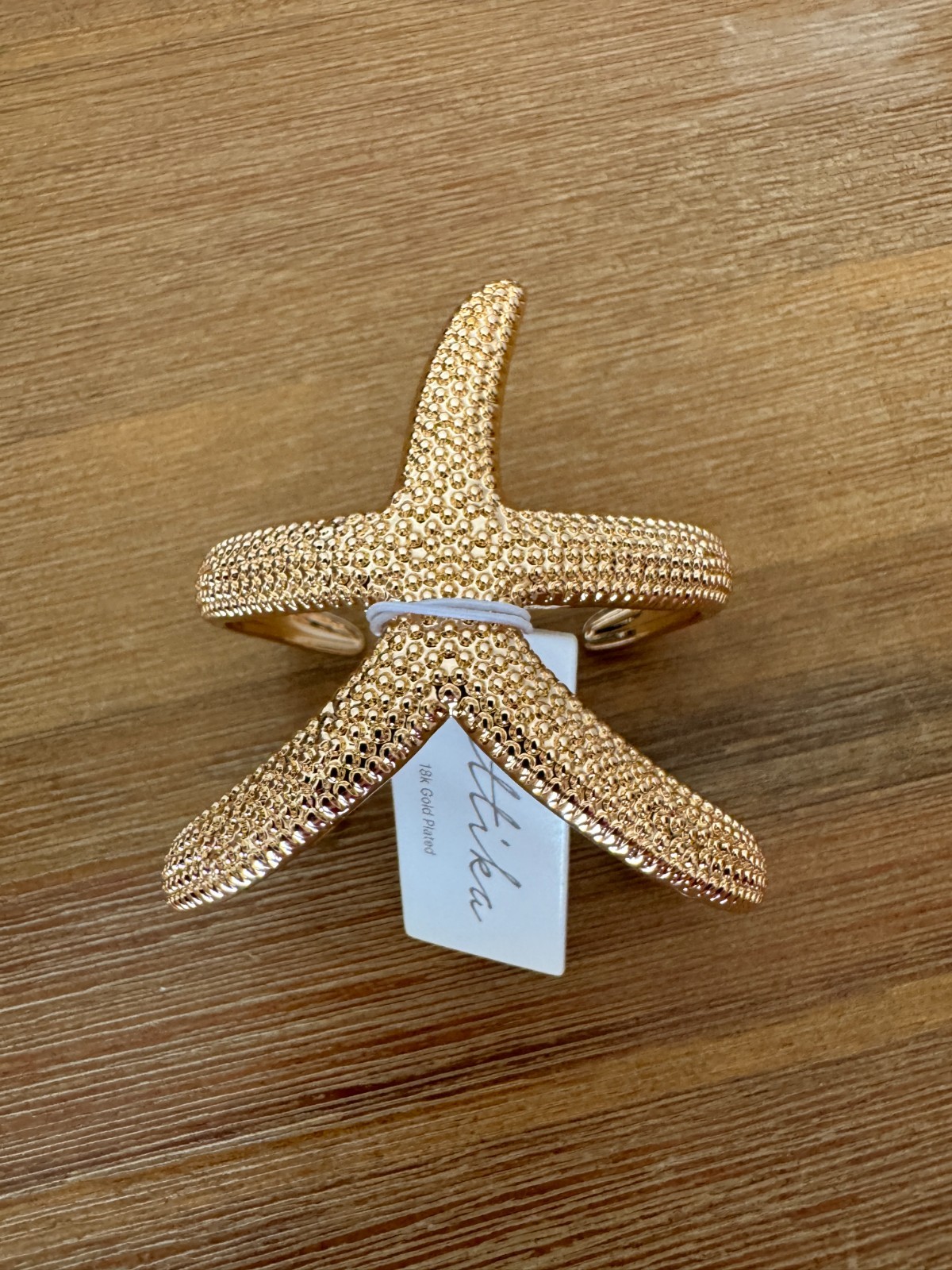 ETTIKA 18k Gold Plated Starfish Arm Cuff Bracelet