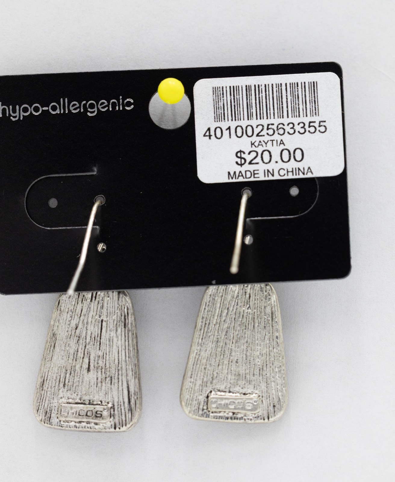 Chico’s Drop Earrings NWT Brown/Gold Silver-Tone Accents