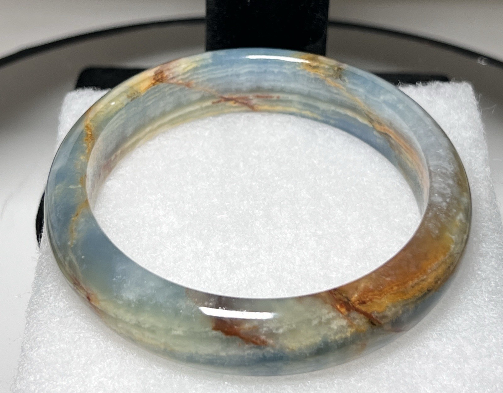 Blue Onyx Bangle Inner Diameter Size 62mm See Pics