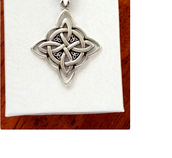 WITCH CELTIC KNOT PAGAN SYMBOL Pendant 925 Sterling Silver 20″ Necklace women