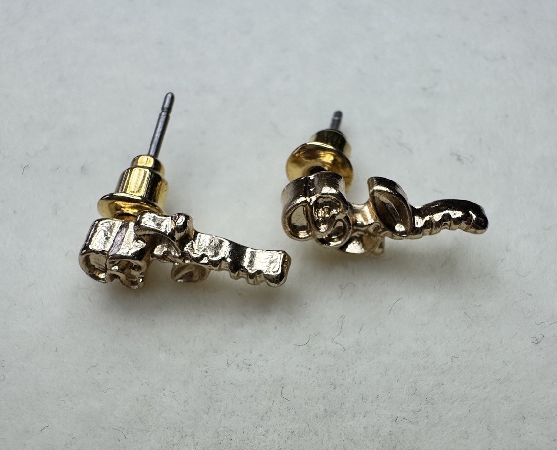 New Rose Gold Plated Earrings With Stem Studs Fashion Jewelry Everyday Wear