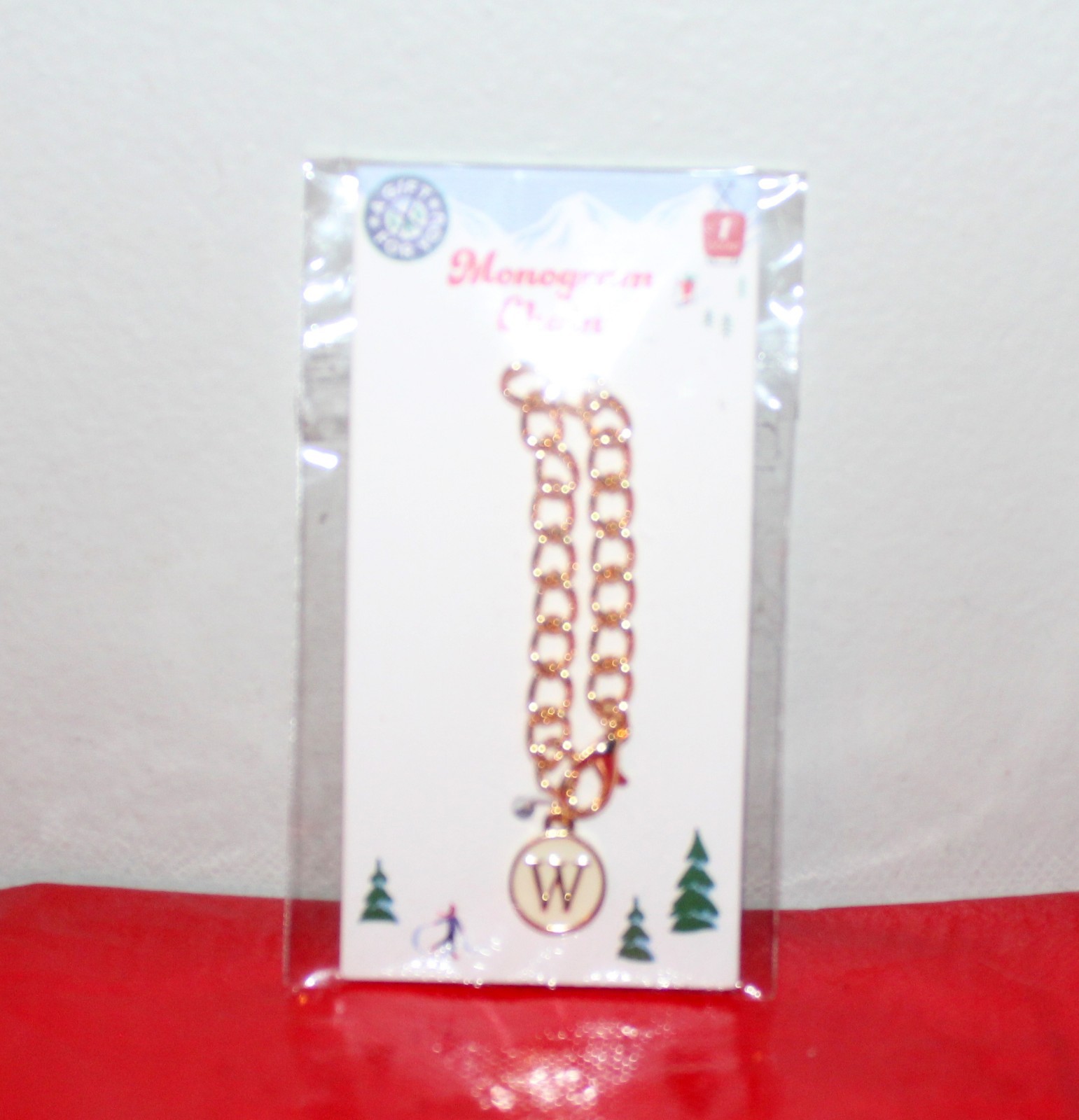 Target Bullseye Monogram Chain “W” 1 Count *NEW* Zurable Zinc
