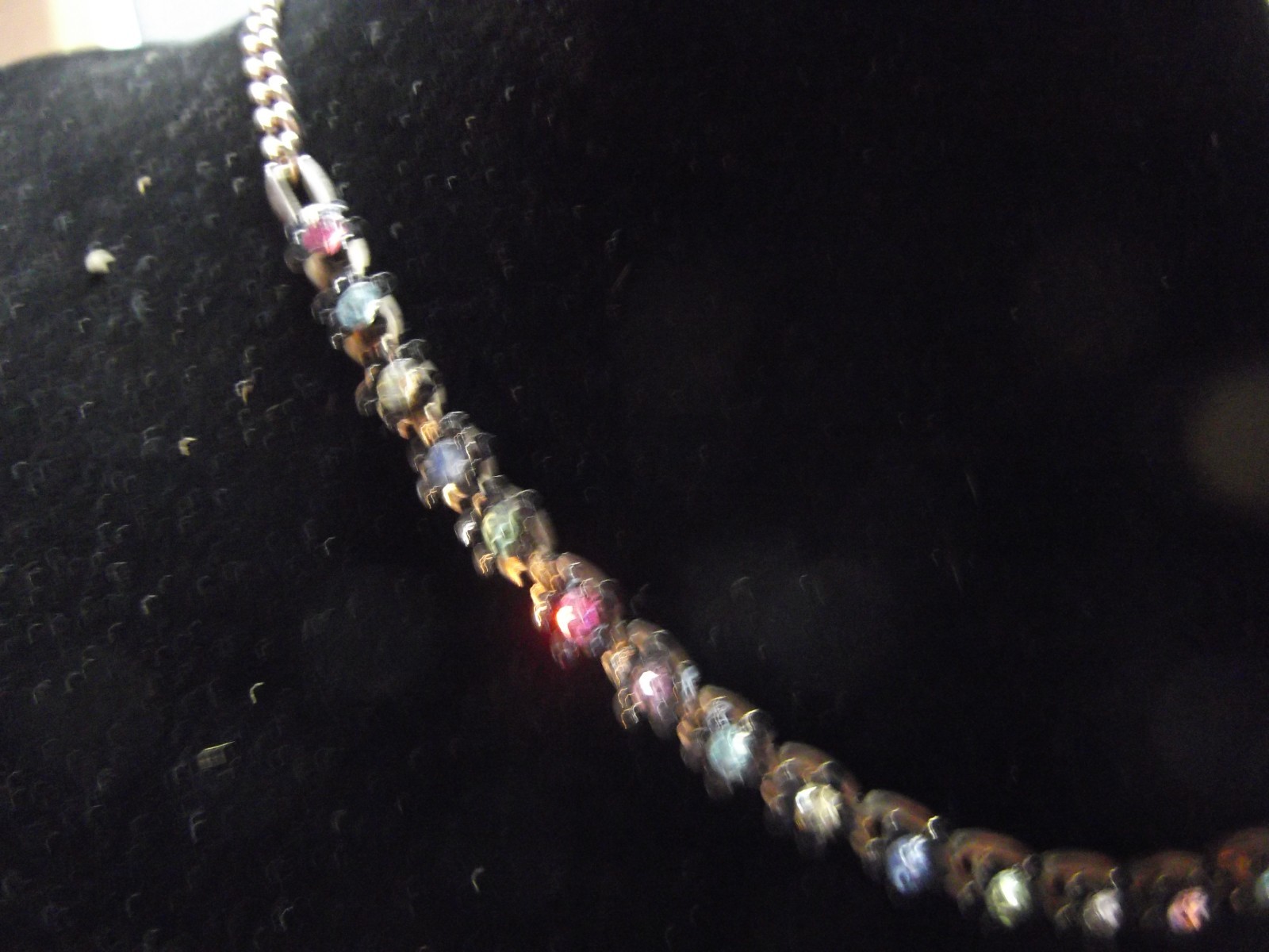 Multi Color Baguette Necklace 15″in