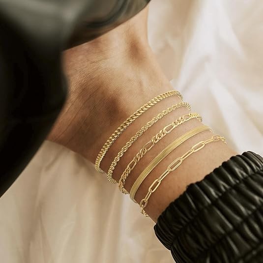 Ankle Bracelets for Women, 925 Gold 9/10/11/12 inch Average Size Ankle,
