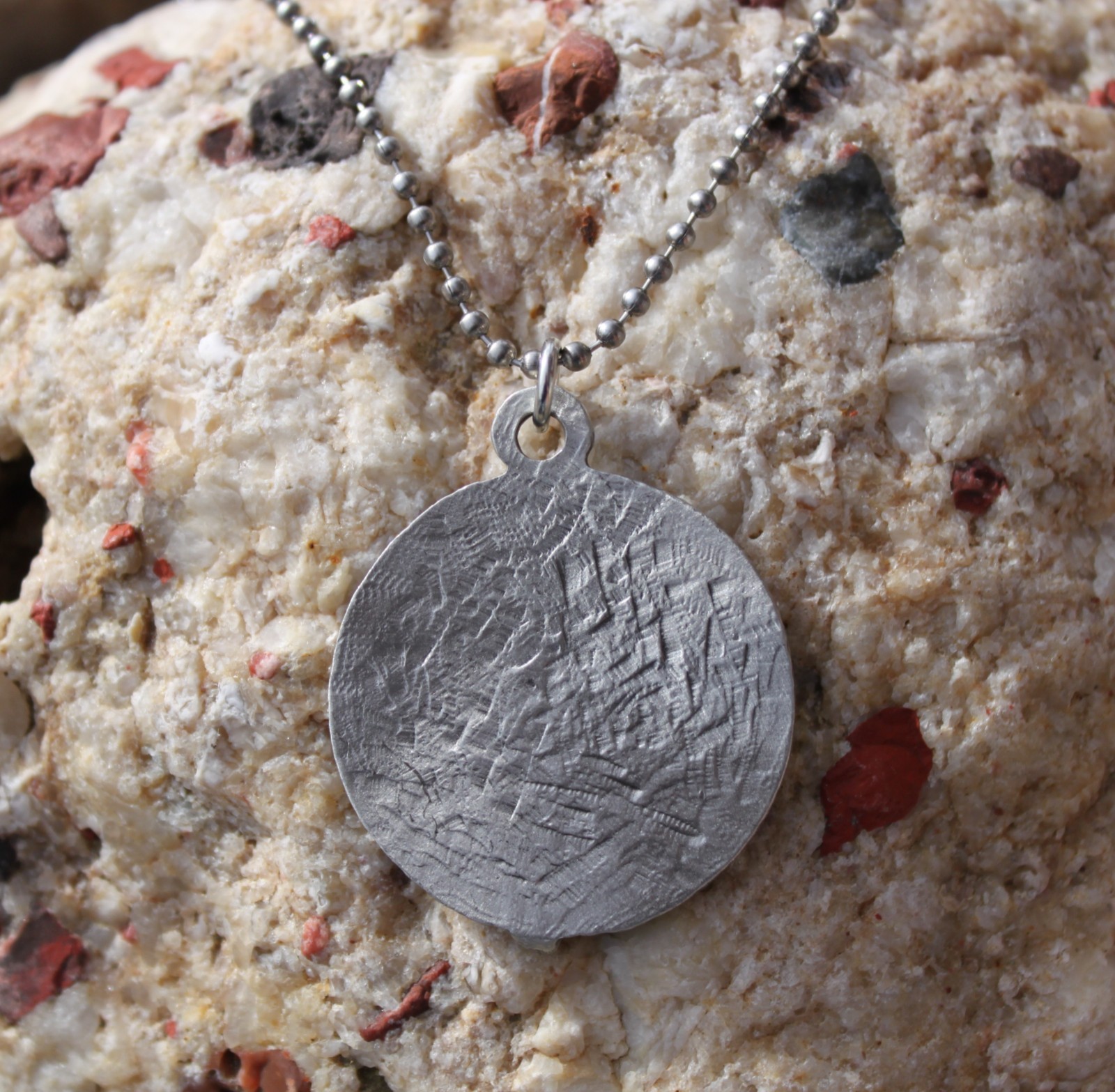 Pewter Thistle Necklace on stainless steel ball chain Flower Jewelry Large NEW