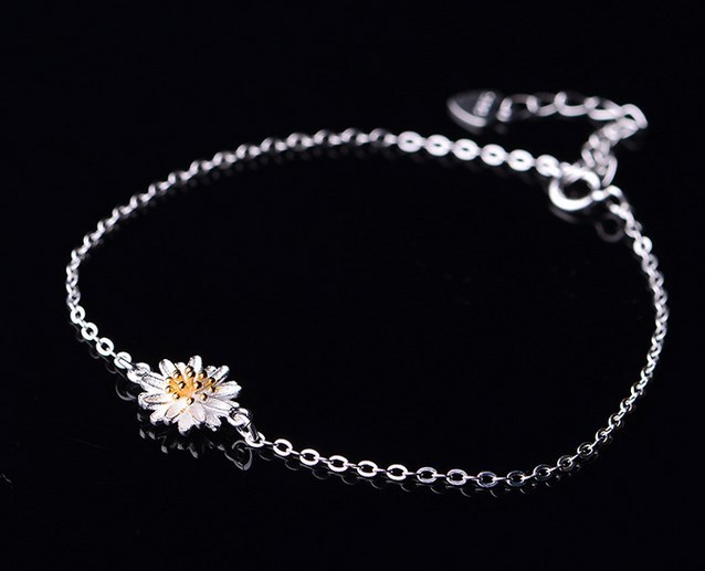 ADJUSTABLE Silver Tone Daisy Chain Flower Anklet Ankle Bracelet Sandal Gift