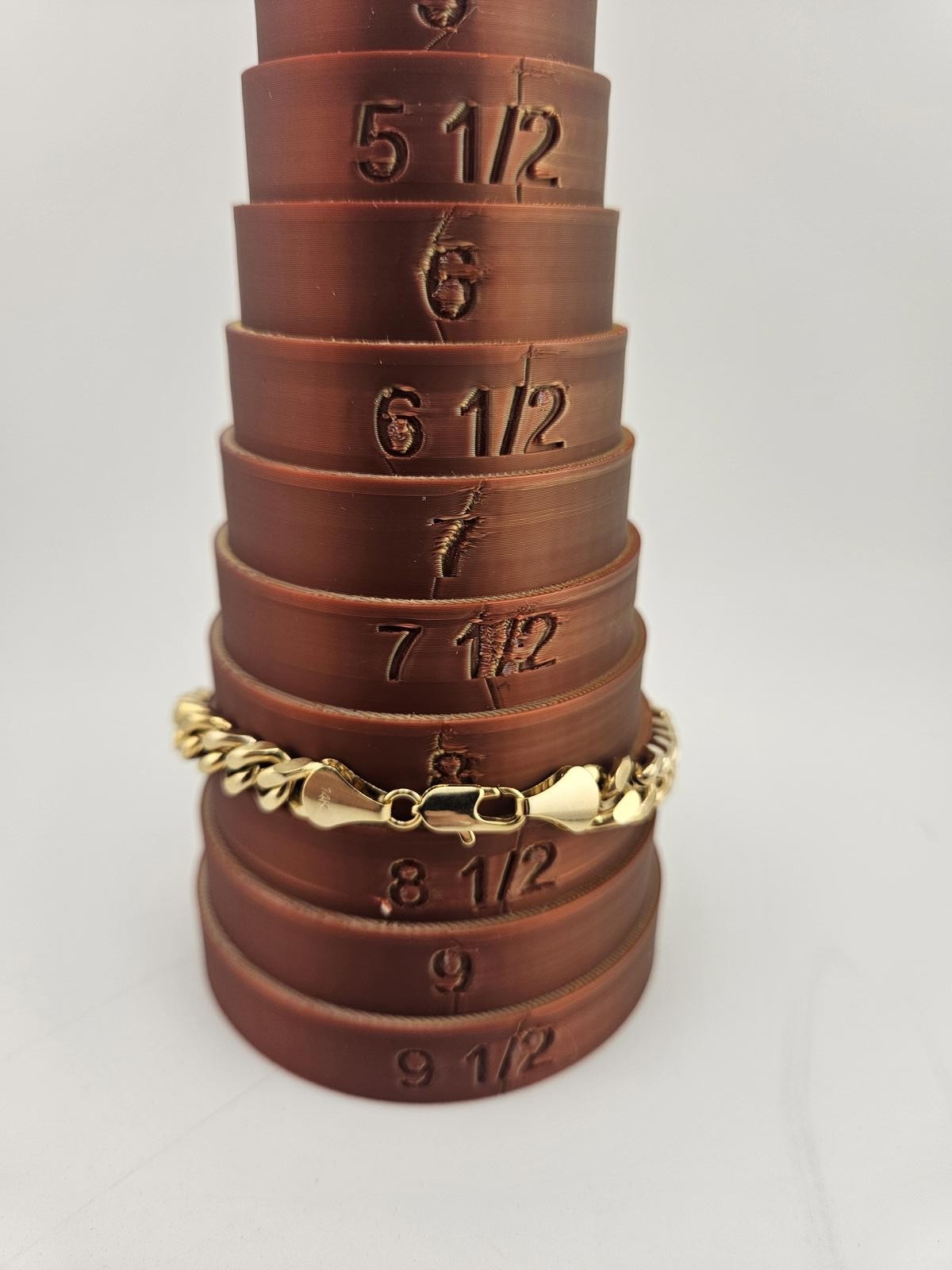 8.5in 14k Gold Plated 7.8mm Miami Cuban Bracelet