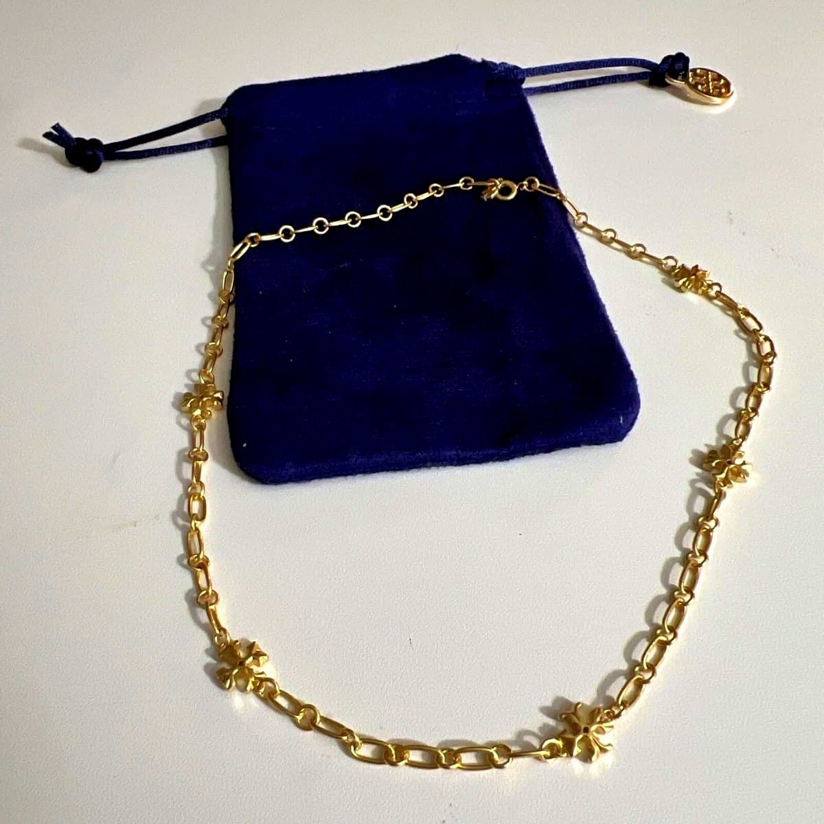 Tory Burch Necklace Roxanne Chain Delicate Gold Tone