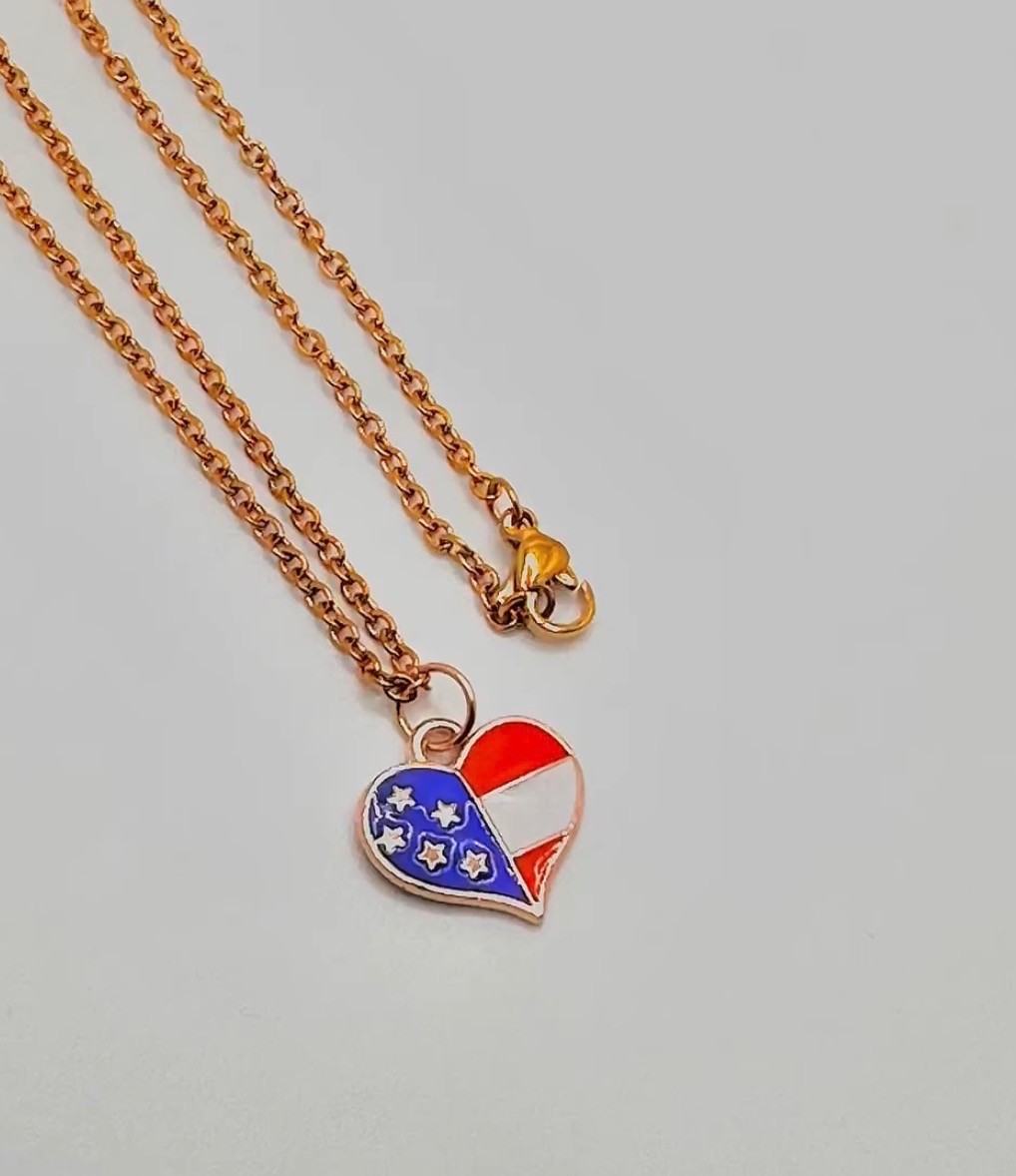 Patriotic Necklace, Interchangeable (6 sets in 1), 4th of July, Military Events