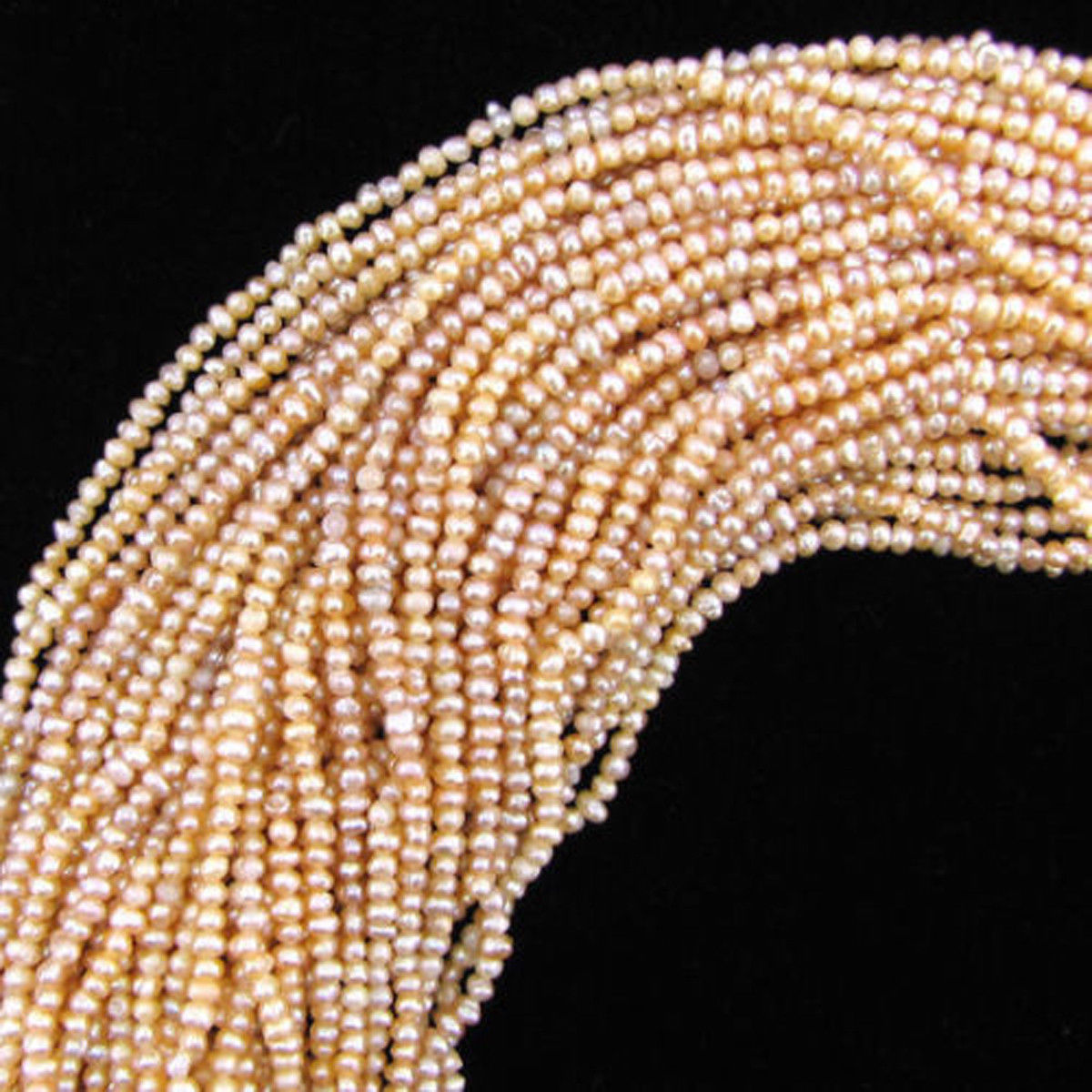 NATURAL 3-4MM PINK FRESHWATER PEARL RONDELLE NUGGET LOOSE BEADS 15INCH STRAND