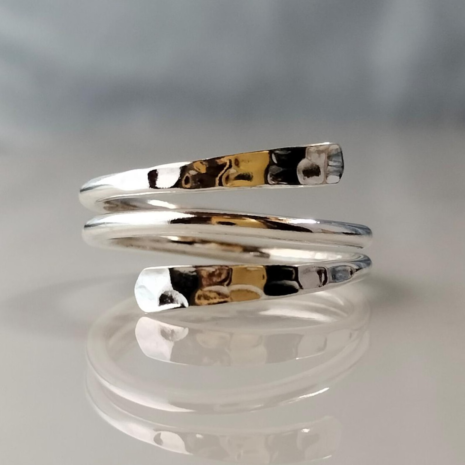 925 Sterling Silver, Solid Silver, Band Ring, Wrap Band Ring