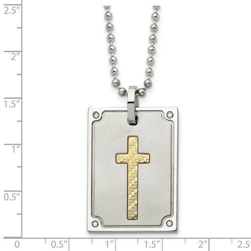 *BRAND NEW* Chisel Stainless Steel with 18k Yellow Gold Necklace SRN2132-24