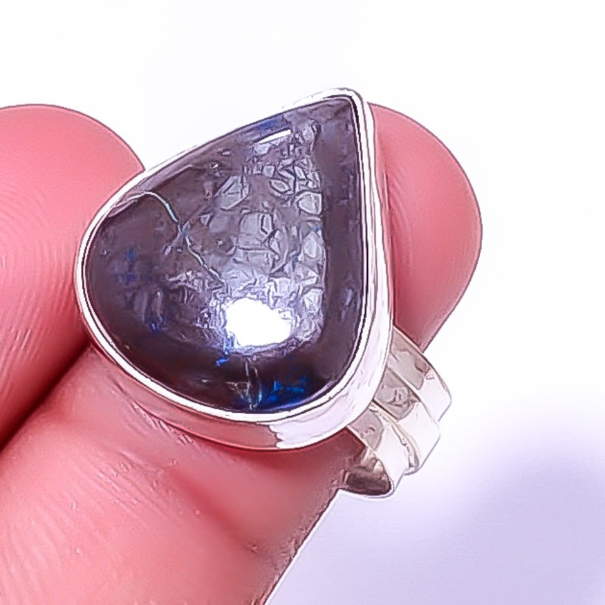 Azurite – Utah Handmade 925 Sterling Silver Jewelry Ring s.9 R6070-34