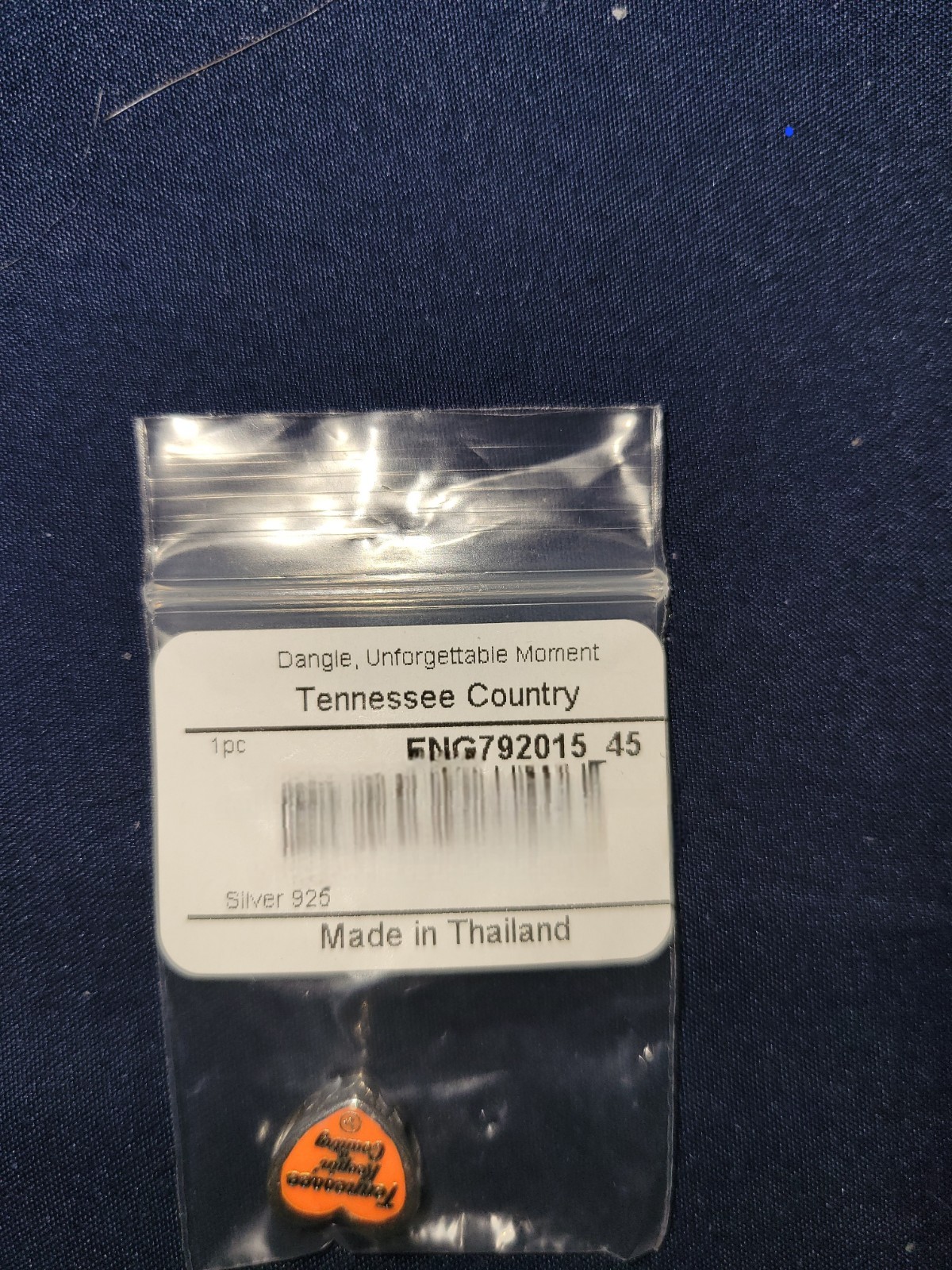 New Pandora Tennessee Heart Charm Exclusive-Guitar Mountains Sunset RARE