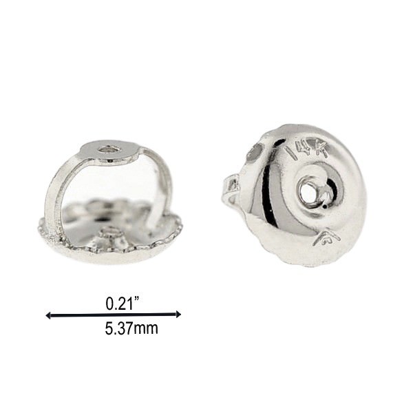 Screw Back Earrings Replacement Backs Nuts 14k Solid Gold W, Y or R