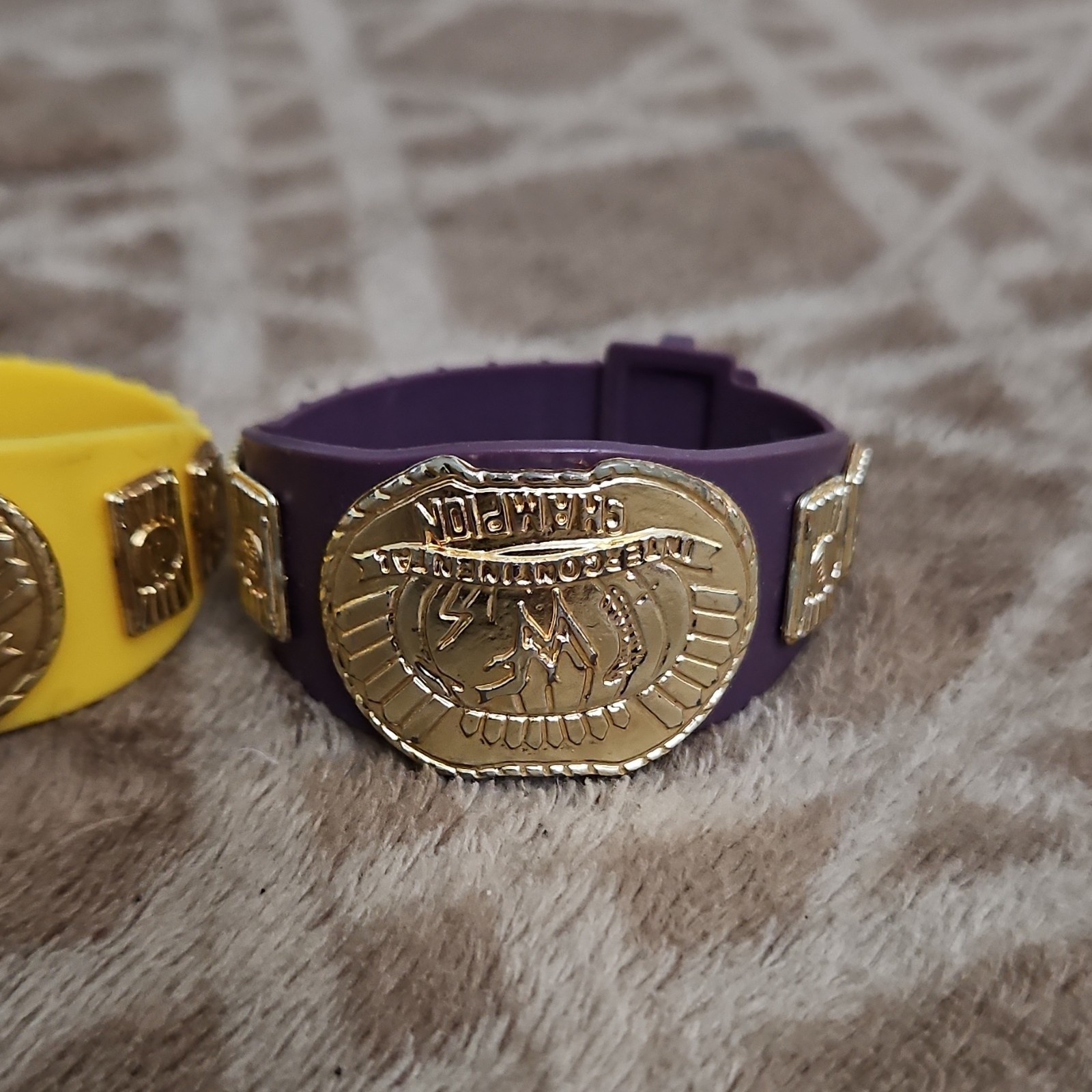 Lot of Jakks Pacific Intercontinental Championship Black Purple Yellow