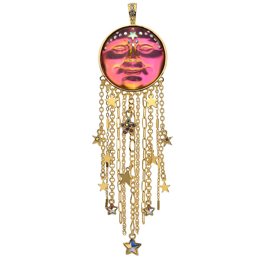 Kirks Folly Mystic Venus Seaview Moon Stardancer Foldover Pendant goldtone
