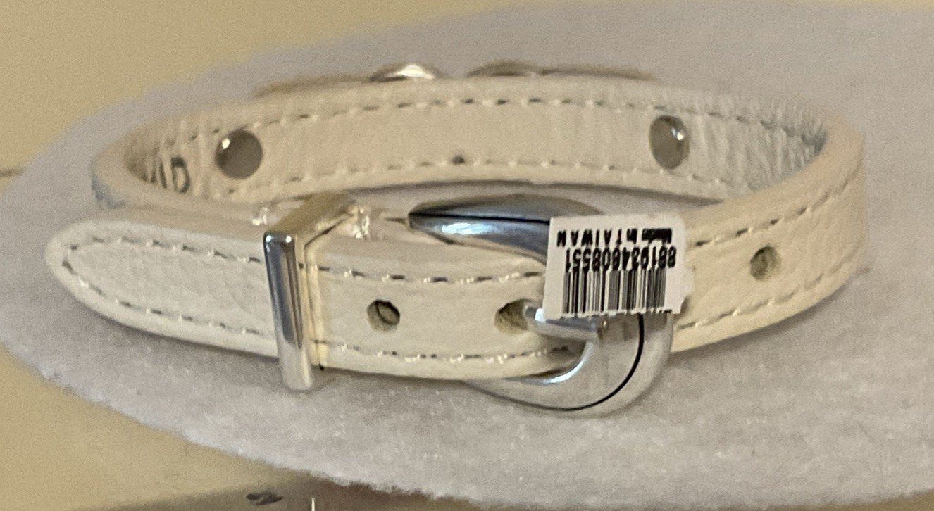 FOREVER LOVE! NWT BRIGHTON INTERLOK LEATHER BANDIT BRACELET SHOE WHITE MSRP:$62