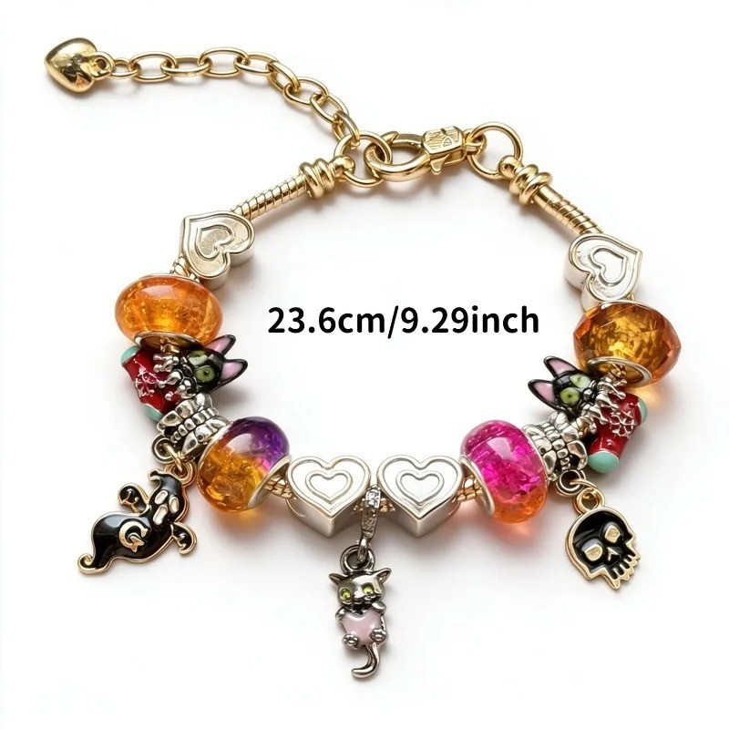 Elegant Handmade Gold Pumpkin Bracelet For Women With Alloy Handmade Chain new