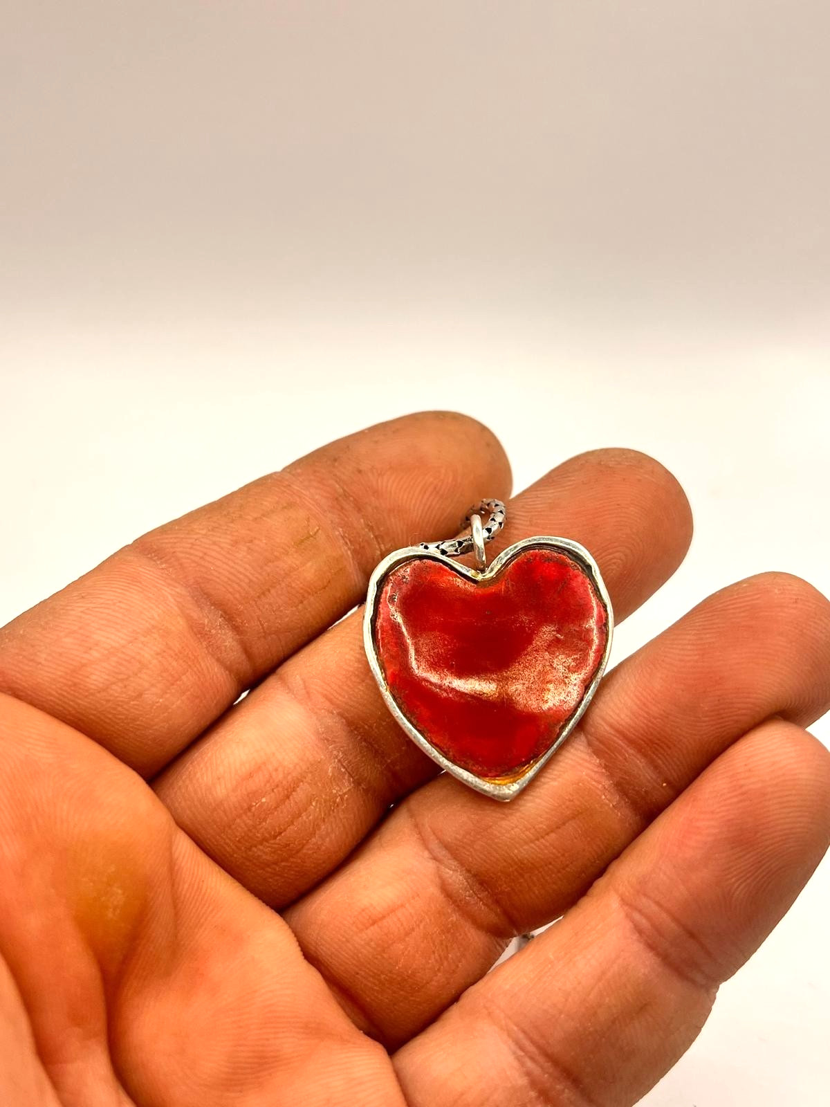 Sterling Silver Heart Child Girl Pendant Necklace Stamped 925 Box Chain