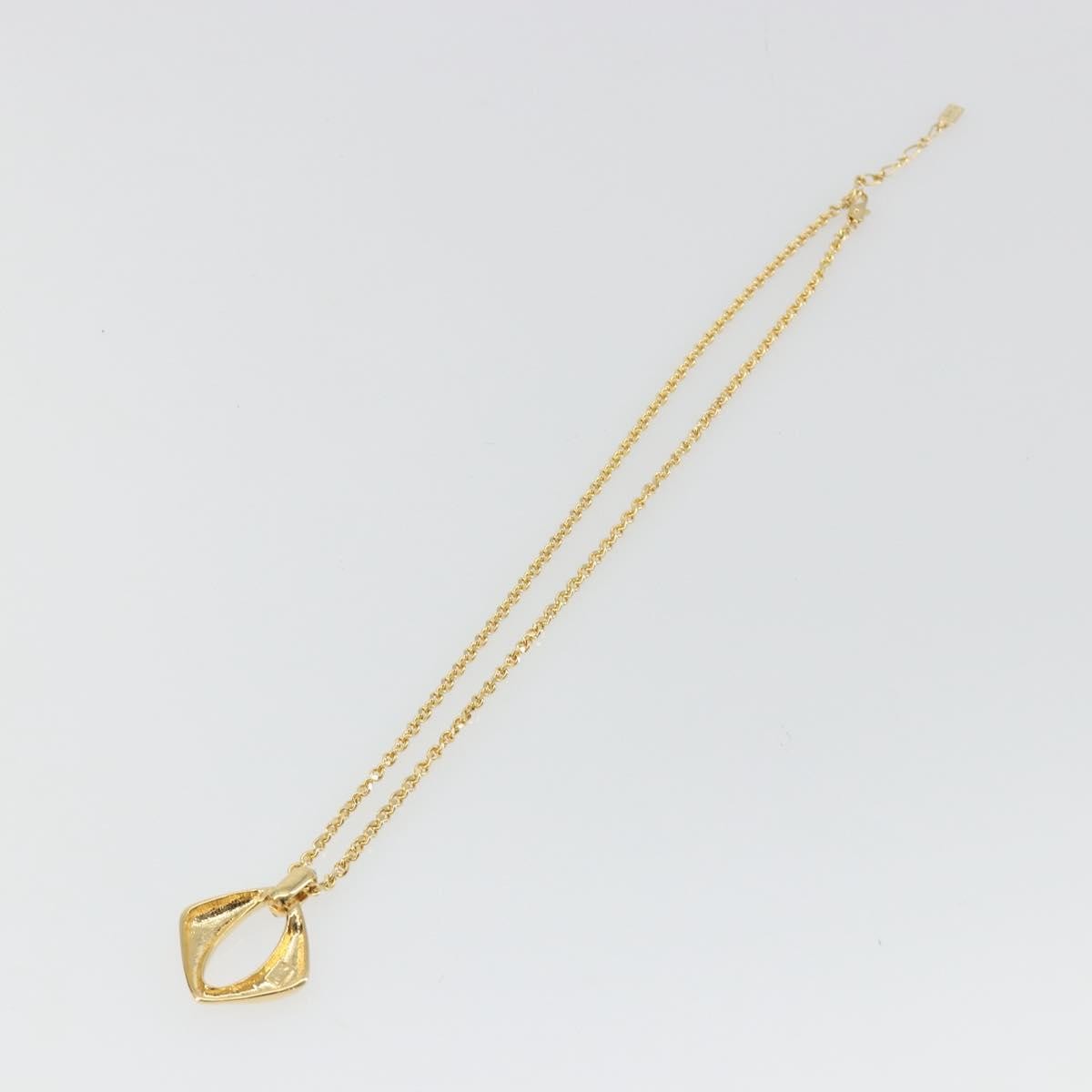 SAINT LAURENT Necklace Metal Gold Tone Auth bs35794