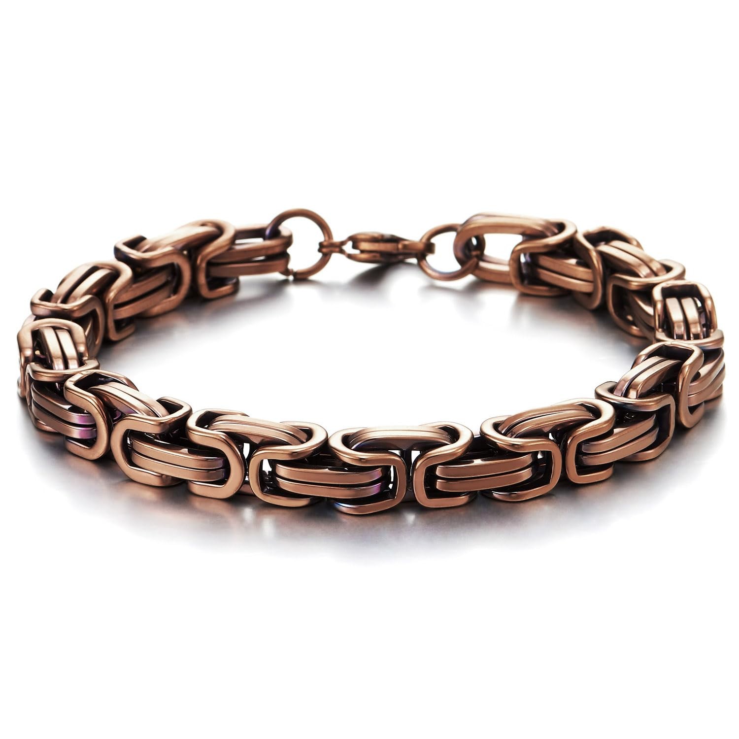 Mens Women New Stainless Steel Braided Link Bracelet Polished