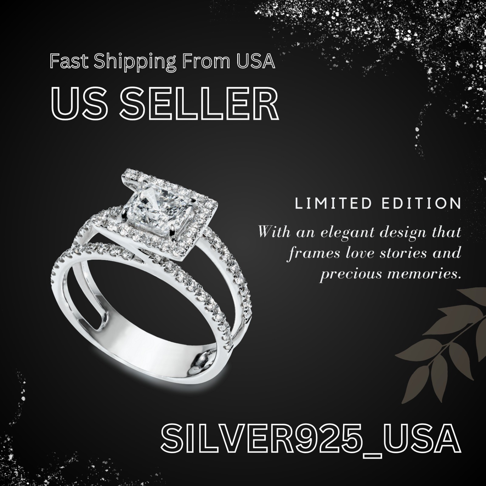 White Howlite – United States Gold Plated 925 Sterling Silver Pendant 2.15″ P3