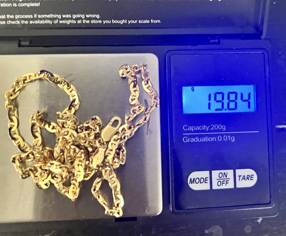 Gold Filled Metal Chain Necklace with Lobster Clasp, 30 inches 19.84g Lot