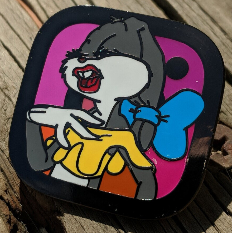1.25″ inch Bugs Bunny In Drag enamel lapel pin metal brooch lipstick instagram