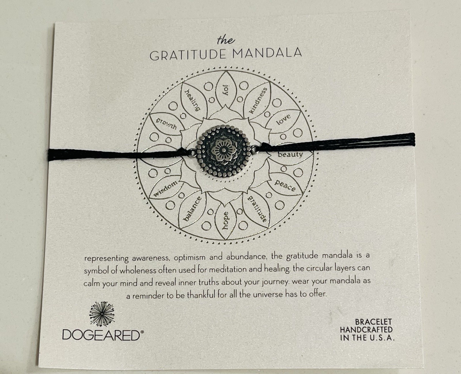 Dogeared Gratitude Mandala Collection Sterling Silver 925 Bracelet Unsex