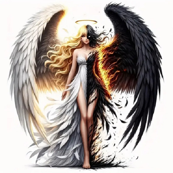 Amazing ANGEL DEVIL WING PAGAN Pendant 925 Sterling Silver plated 20″ 22″ Chain