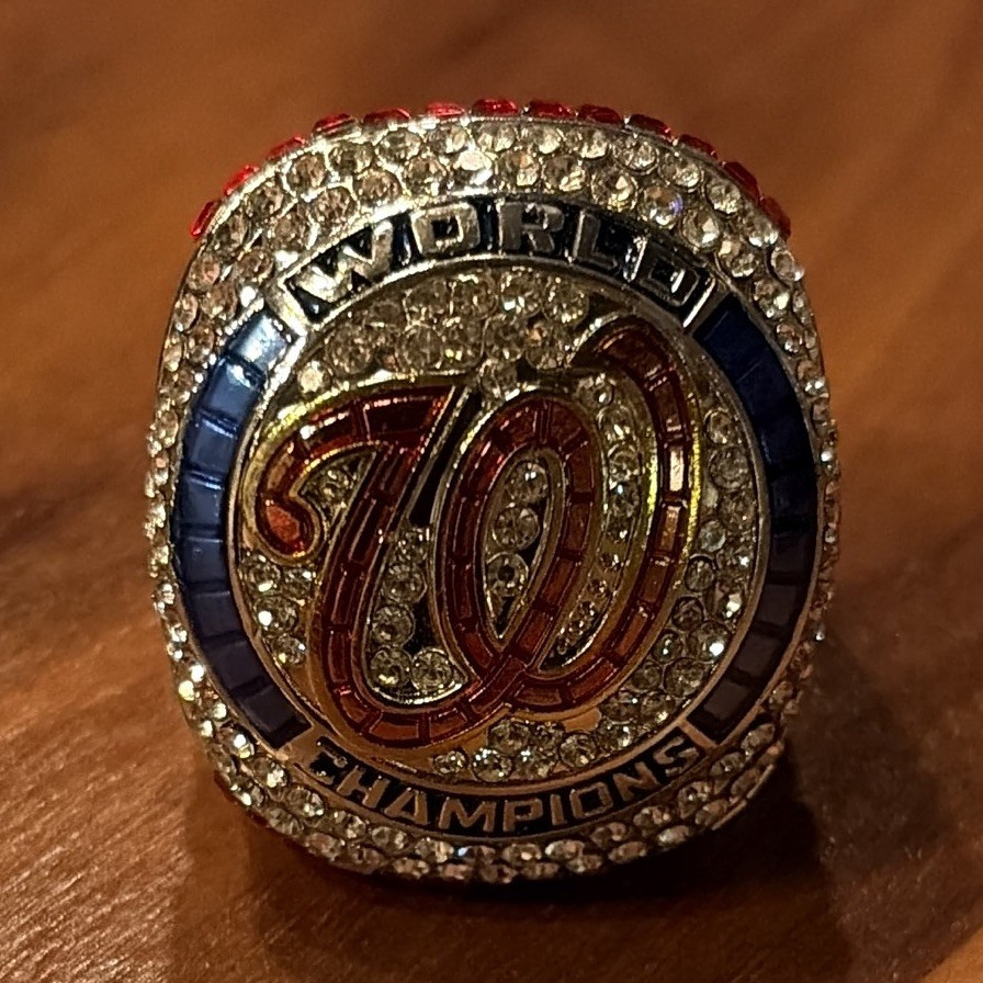 Washington Nationals 2019 World Series Champions Ring Size 11 Replica