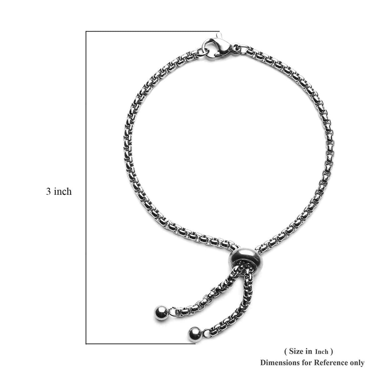 Adjustable Bolo Extender Box Chain 4 Inches Lobster Lock Stainless Steel