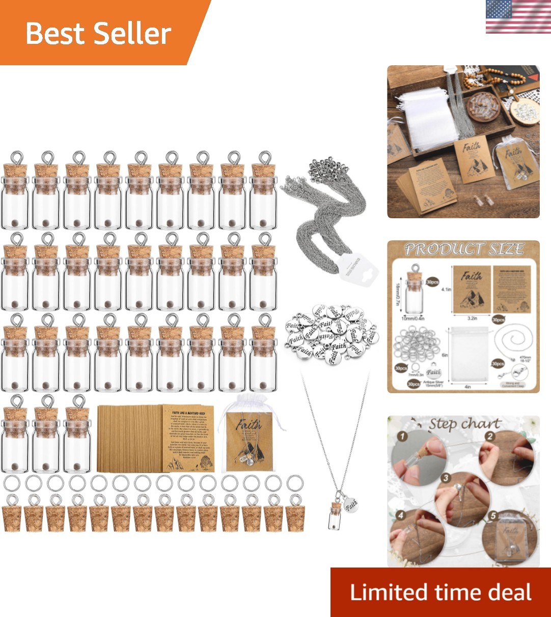 Classic 30-Piece Mustard Seed Necklace Set – Faith Inspired Gifts for Adults