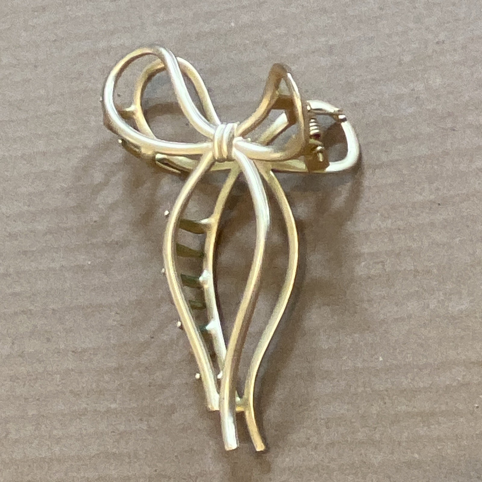 Gold Bow hair clip