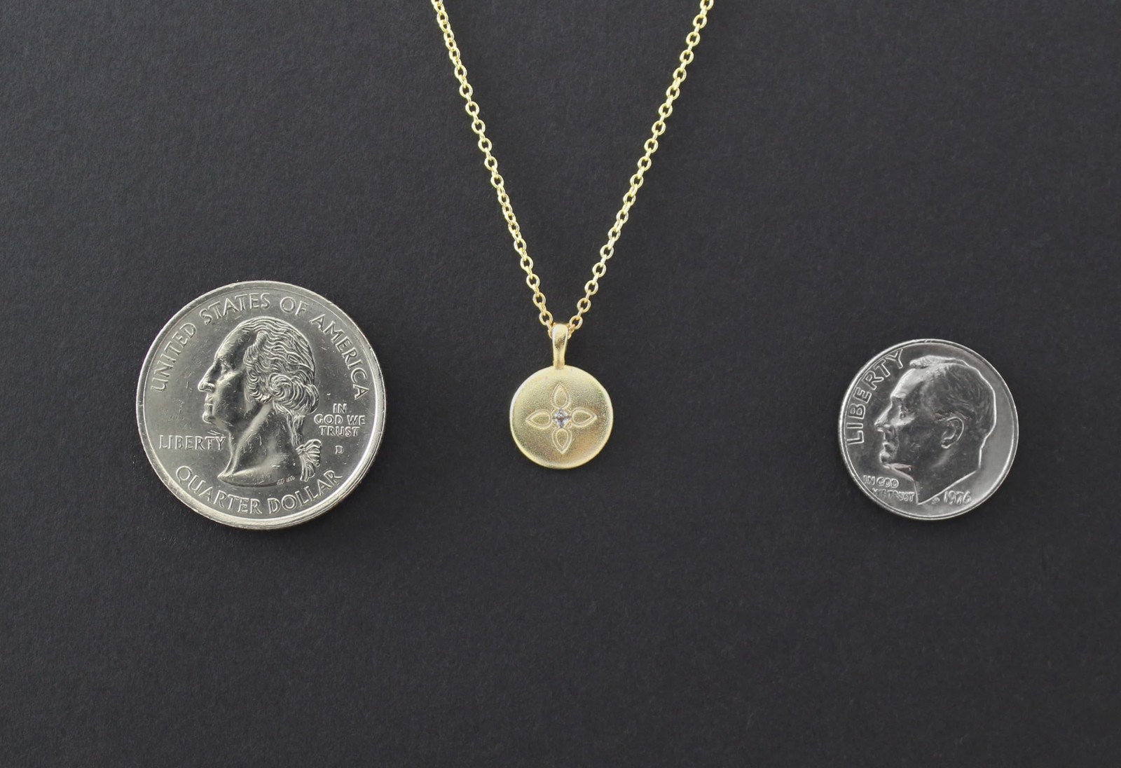 Gold Lotus Crystal Disc Necklace – Handpicked Daughter Gift