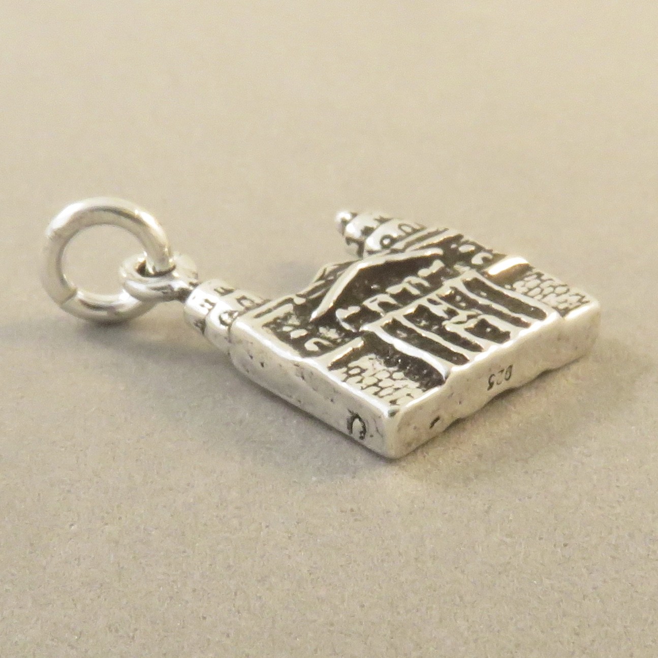 925 Sterling Silver 3-D HEARST CASTLE CHARM San Simeon CA Coast Park NEW TW47