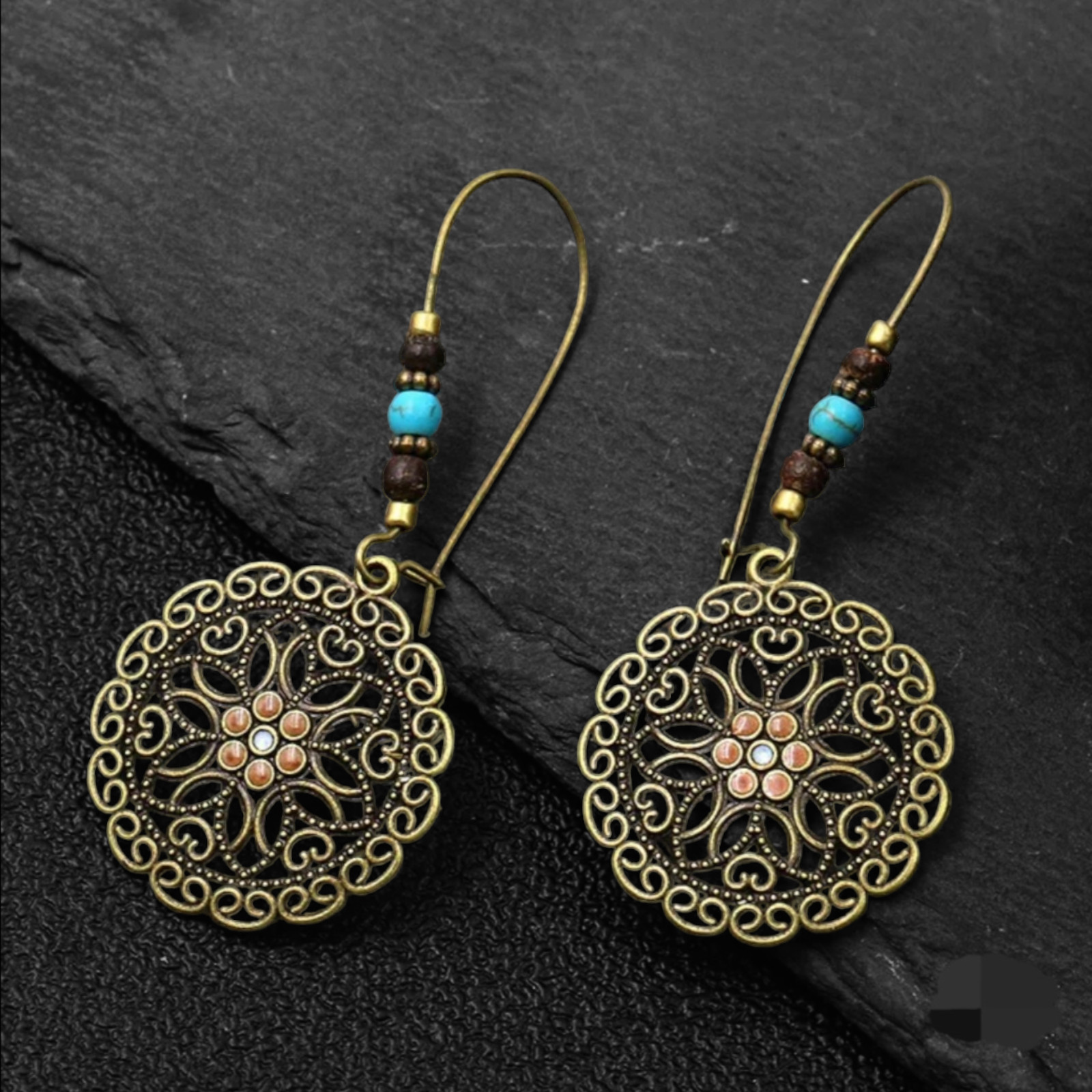 Vintage Boho Style Antique Finish Dangle Drop Earrings For Women Fashion Jewelry
