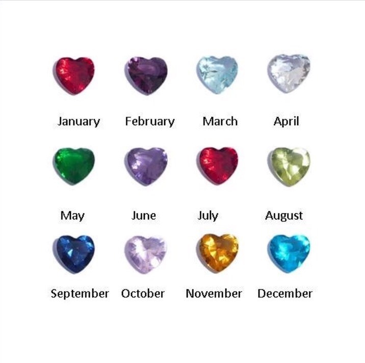 Birthstone Hearts 5mm Floating Charm for Living Locket Us Seller 1 Piece