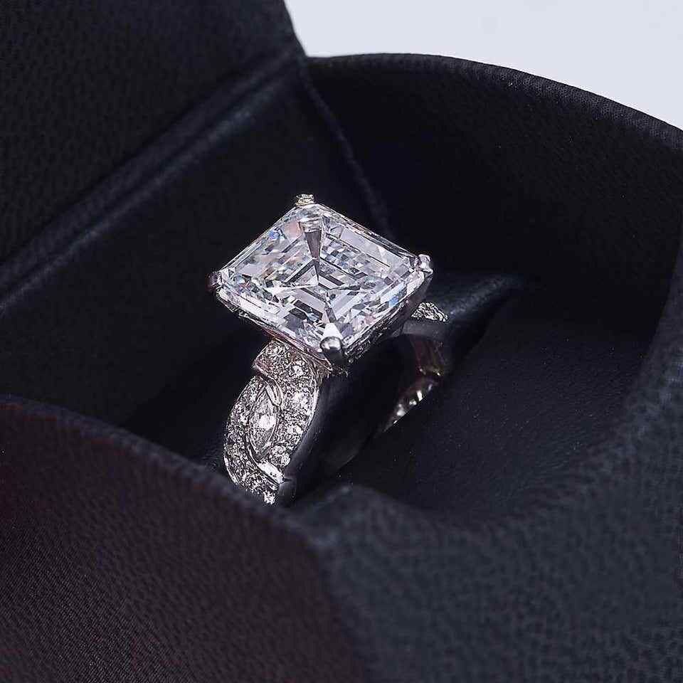 Beautiful 8.70CT Multi Shape Simulated Shiny Sapphire Women’s Bride Wedding Ring