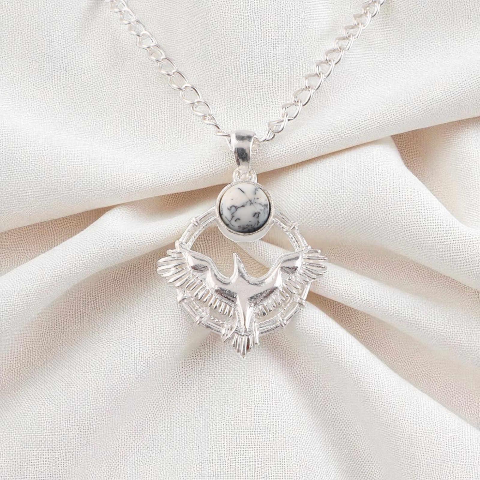 Dendritic Opal Gemstone 925 Sterling Silver Ethnic Handmade Jewelry Pendant Gift