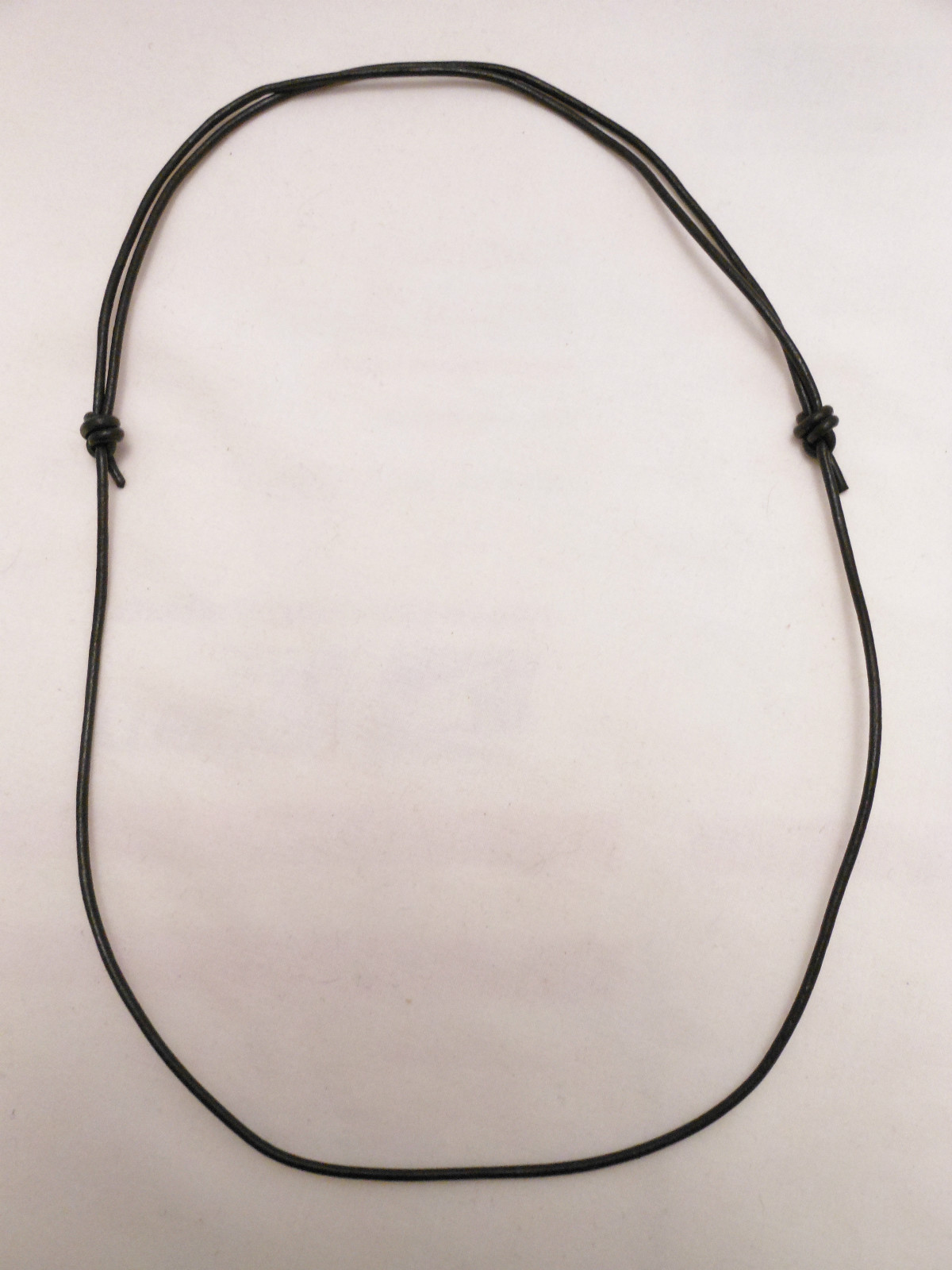 Black Leather Adjustable Surfer Necklace- Unisex – Made in USA