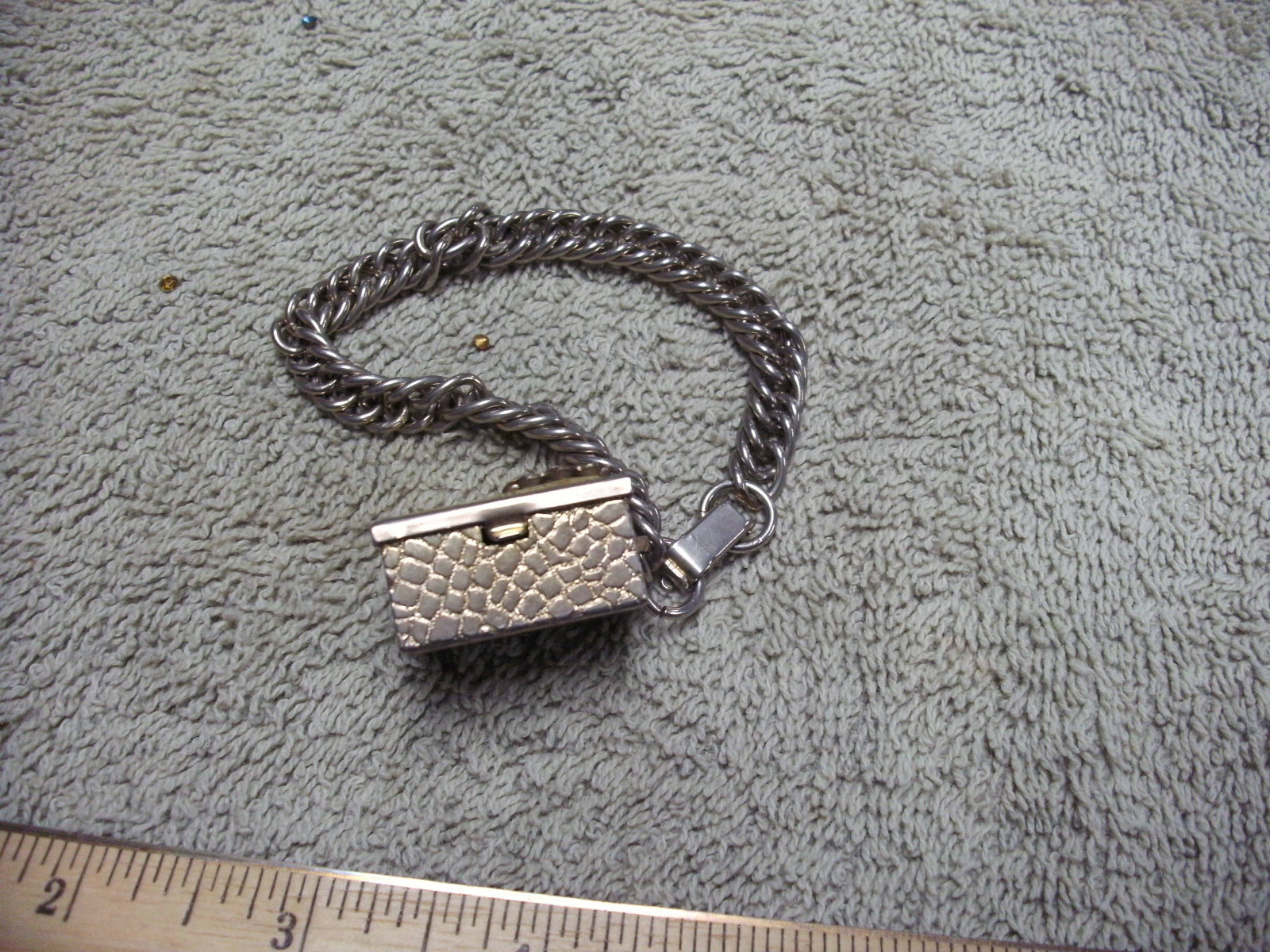 Vintage Bracelet with Box Type Box ,See Pictures , Not sure what its made of