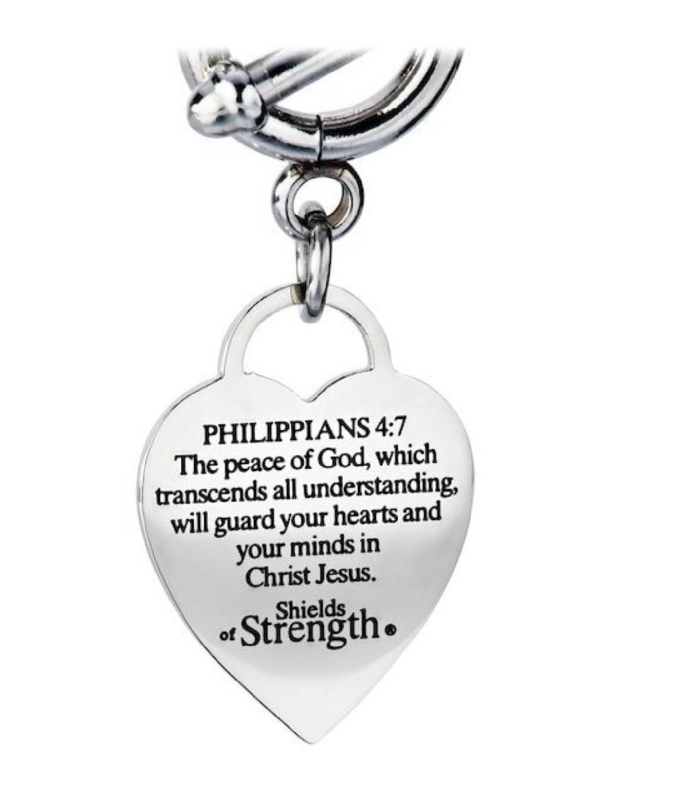 Stainless Steel Heart Bracelet w/ Weight Plate Phil 4:13 Shields of Strength God
