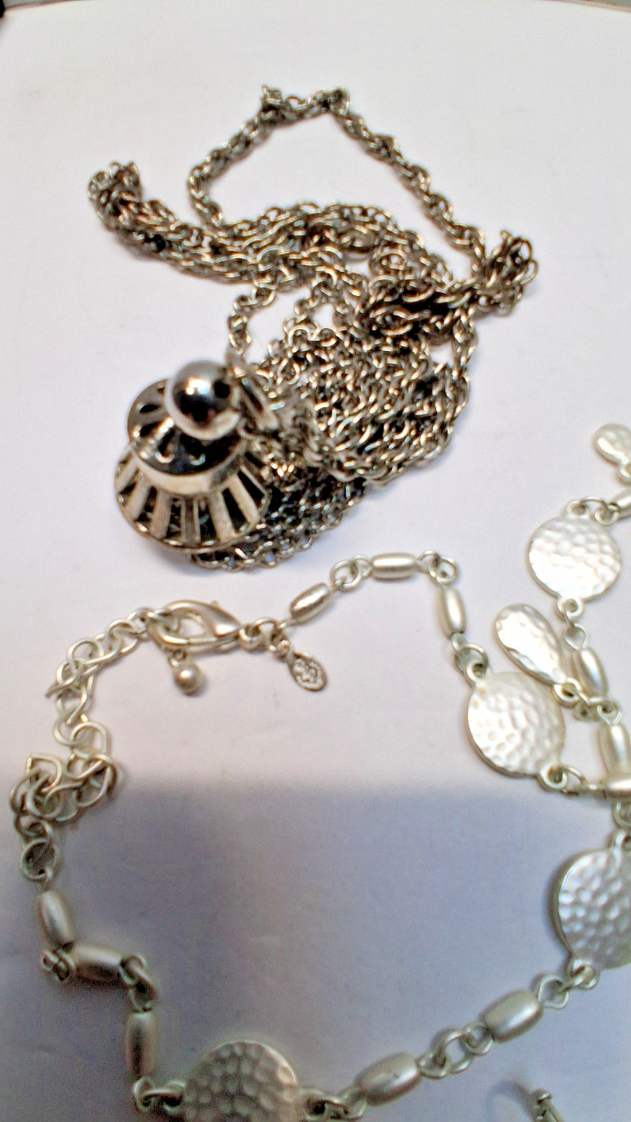 Lot of 4 a Premier Designs 3 pc Set with Earrings & Silver Tone Tassel Necklace