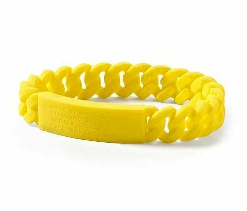 Marc By Marc Jacobs Yellow Standard Supply Braided Silicone Rubber Bracelet