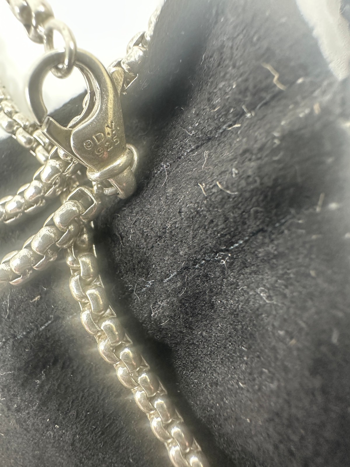Authentic David Yurman 16mm Black Onyx Amulet Pendant Necklace Sterling Silver
