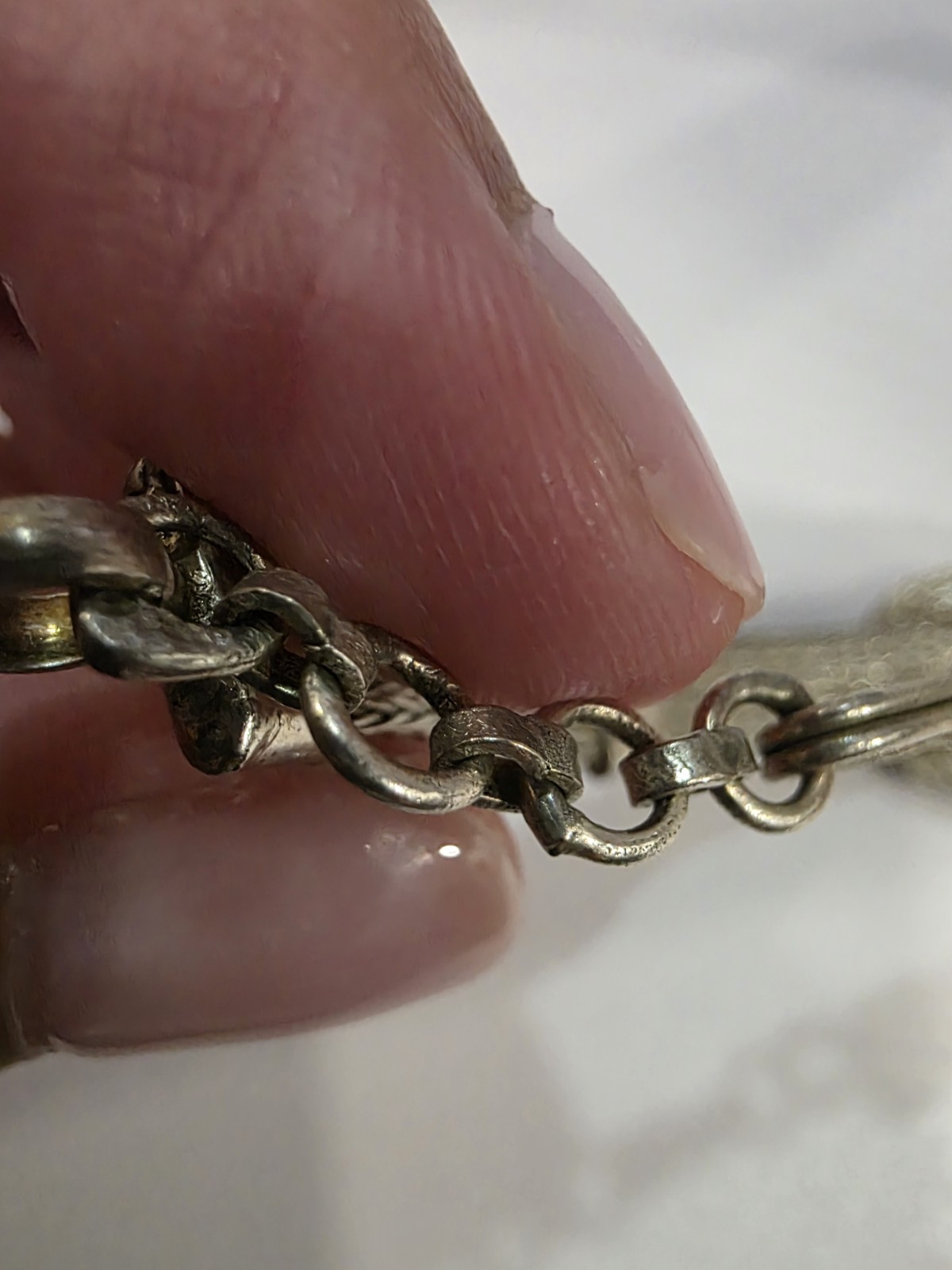 Vintage Wire Mesh Braided Silver Petite Indian Style Bracelet
